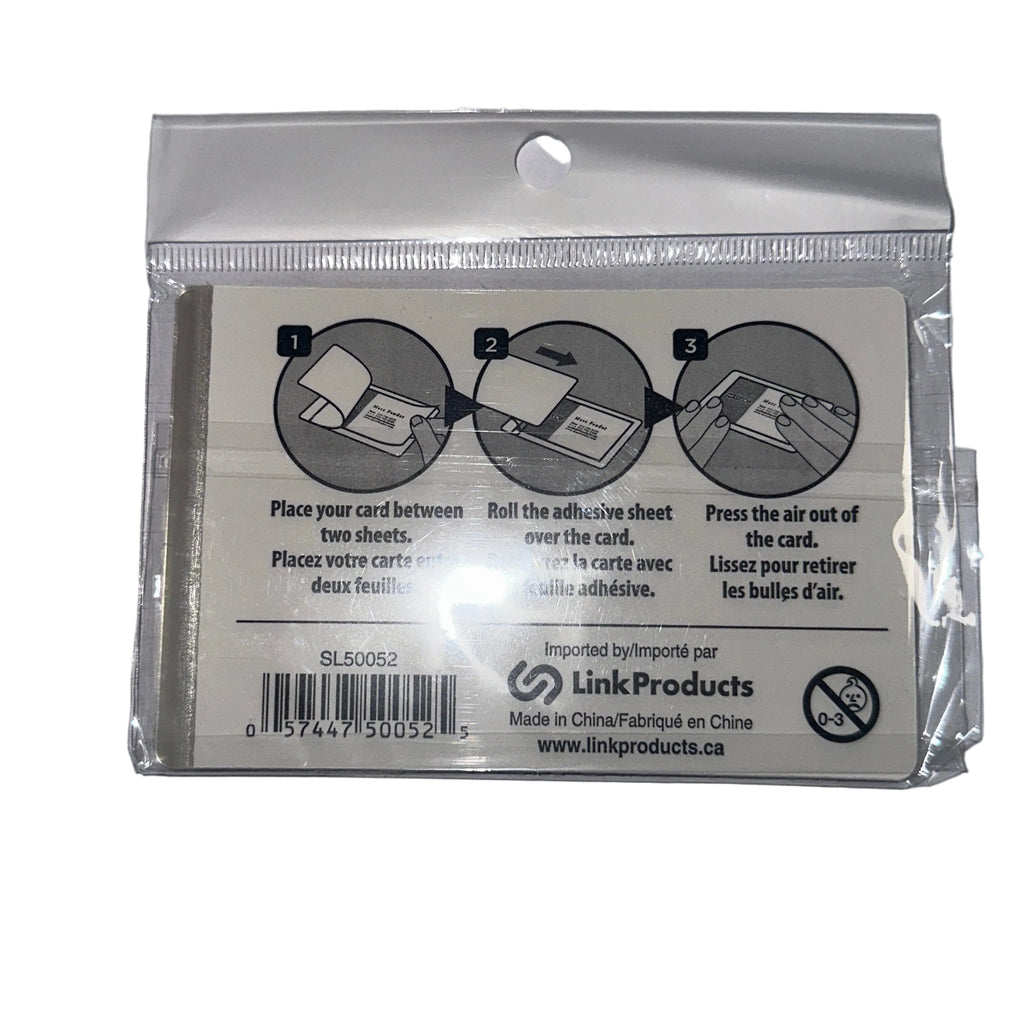 Selectum Self-Adhesive Laminating Pouches – 66 x 100 mm (2.6" x 3.9"), 8 Pack – product photo