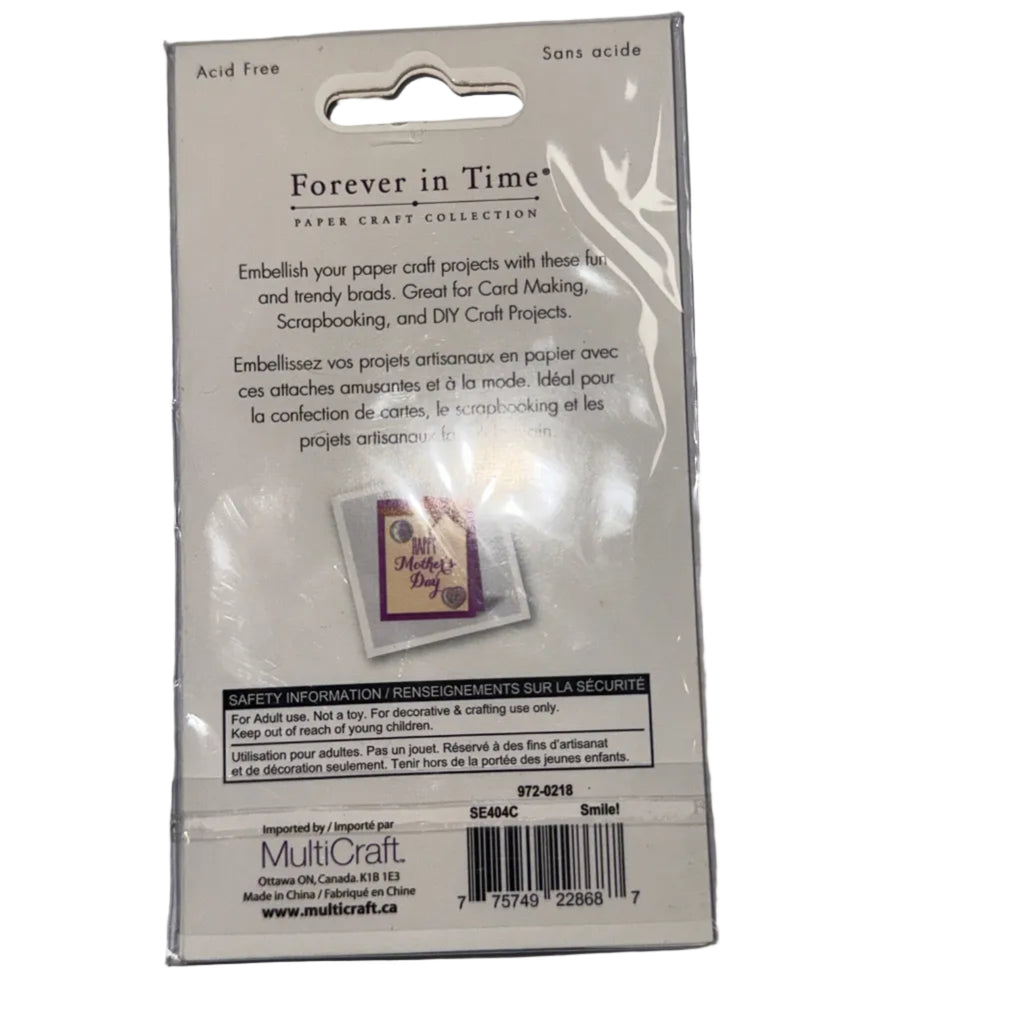 Forever in Time Epoxy Brads – "Smile!" Camera Theme, 8 pc – product photo