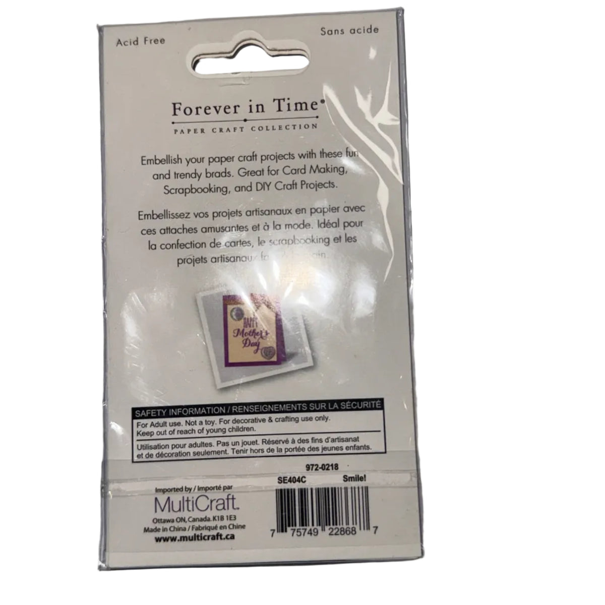 Forever in Time Epoxy Brads – "Smile!" Camera Theme, 8 pc – product photo