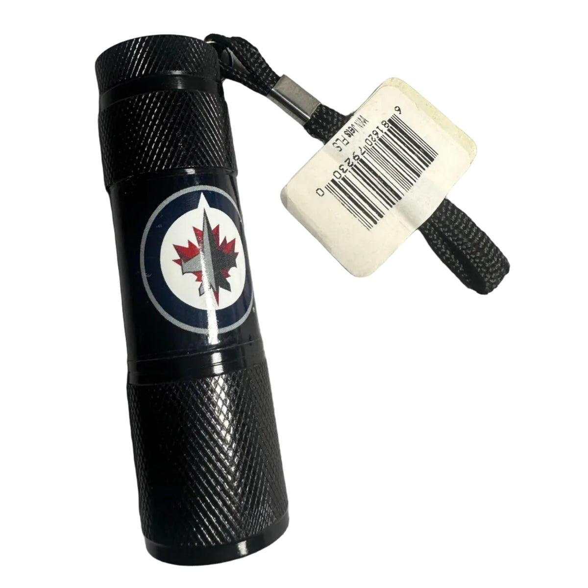Winnipeg Jets Mini Flashlight with Wrist Strap – Black – detail or packaging