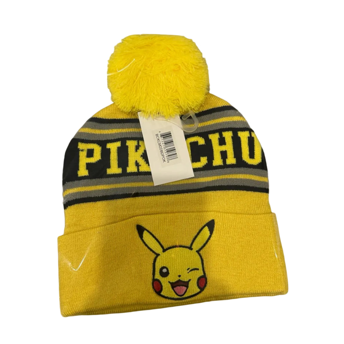 Pokémon Pikachu yellow pom-pom beanie