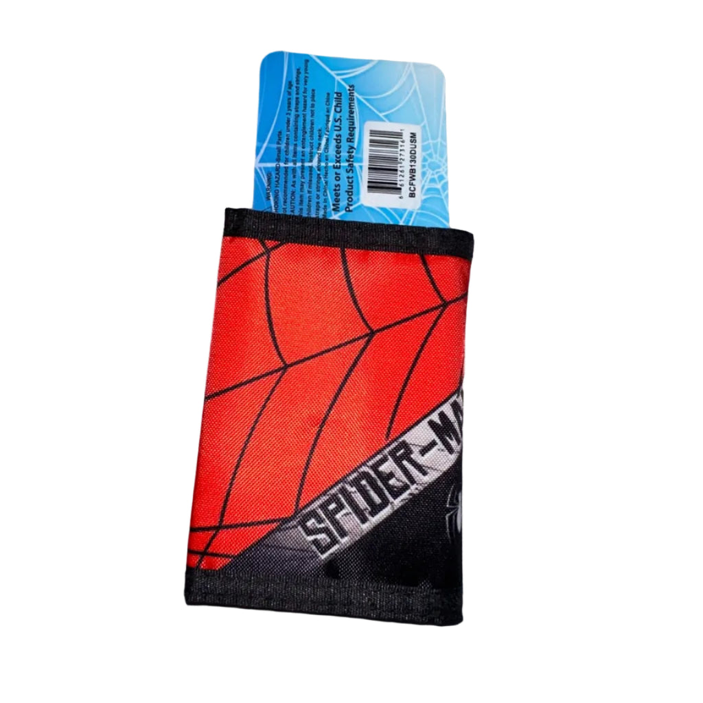 Spider-Man trifold wallet back and barcode