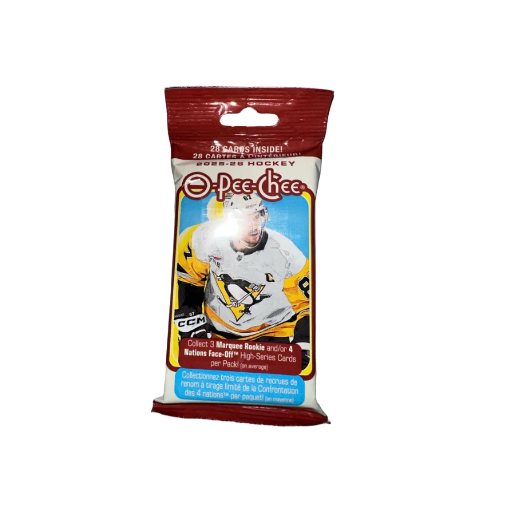2025-26 O-Pee-Chee Hockey 28-card value pack front
