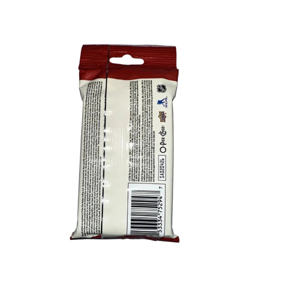 2025-26 O-Pee-Chee Hockey 28-card value pack back