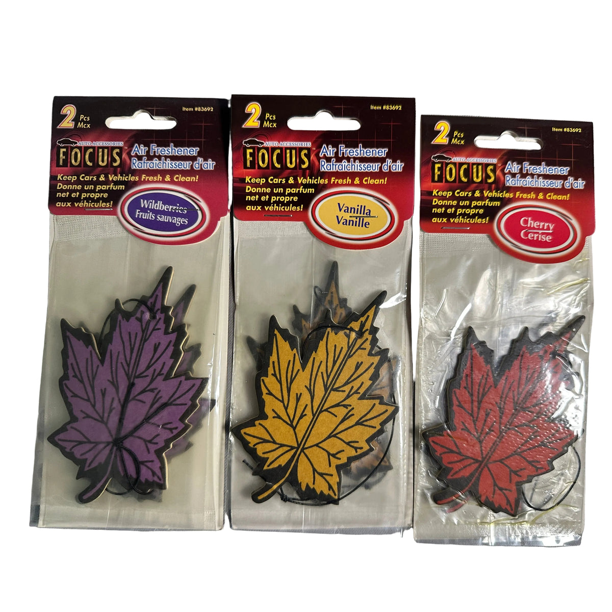 FOCUS Auto Accessories Hanging Car Air Freshener – 2 Pack | Choose Scent
