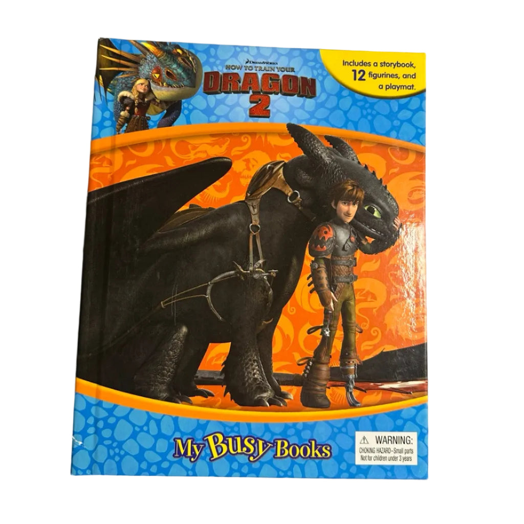 DreamWorks How to Train Your Dragon 2 – My Busy Books Storybook, 12 Figurines & Playmat – front cover