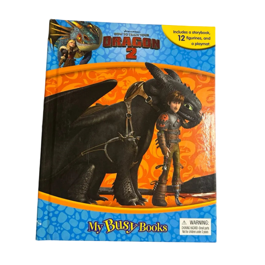 DreamWorks How to Train Your Dragon 2 – My Busy Books Storybook, 12 Figurines & Playmat – front cover