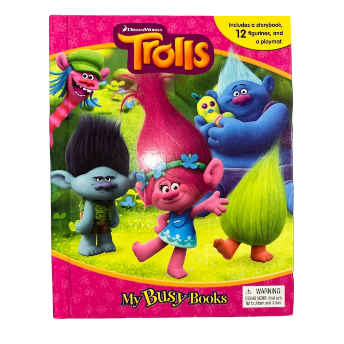 DreamWorks Trolls – My Busy Books Storybook, 12 Figurines & Playmat – front cover