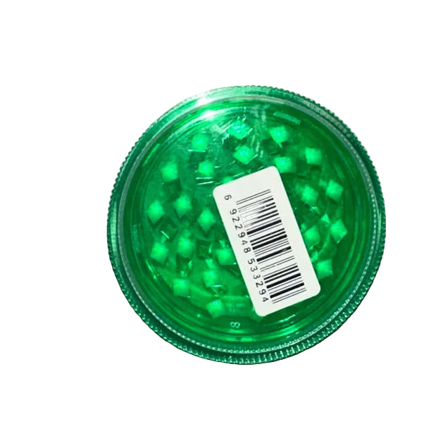 Green leaf grinder underside and barcode