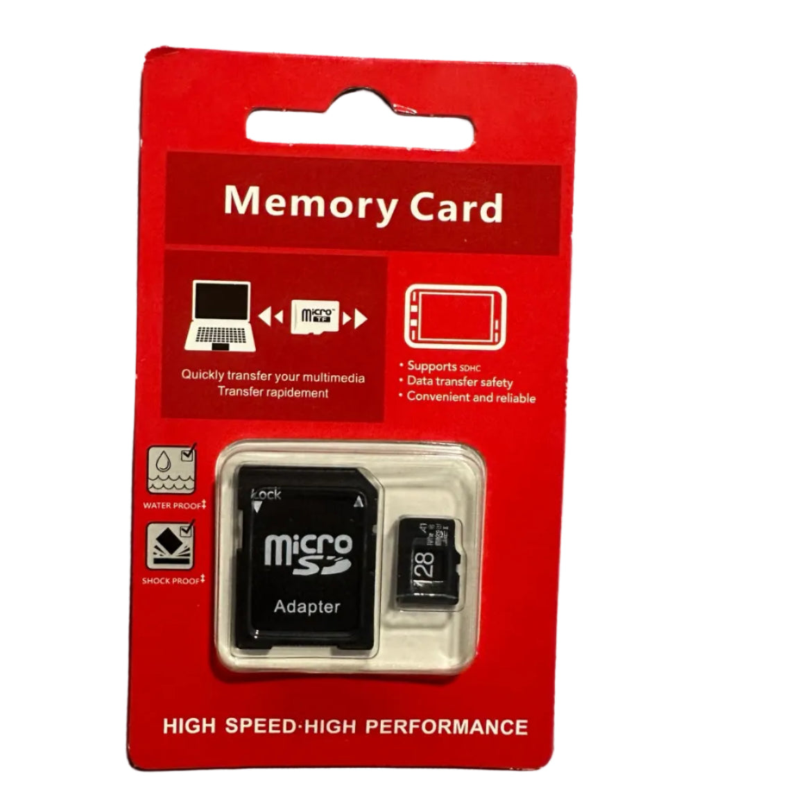 Memory card and adapter package front