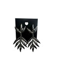 Silver-Tone Branch and Leaf Drop Earrings
