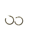Gold-Tone Bamboo-Style Open Hoop Earrings
