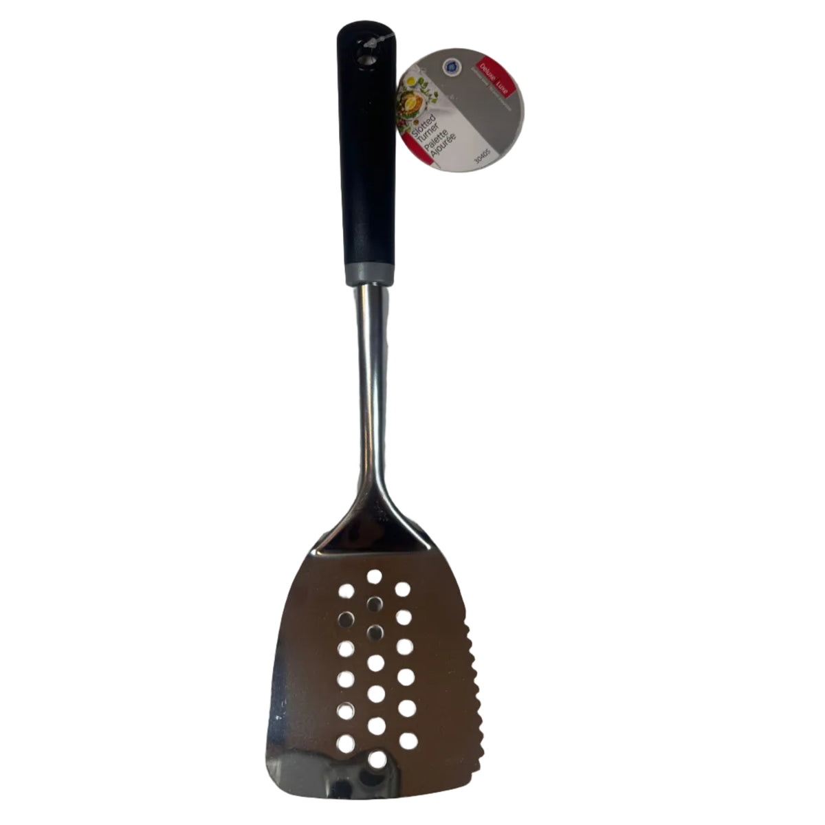 Today's Kitchen Deluxe Luxe Stainless Steel Slotted Turner – Black Handle