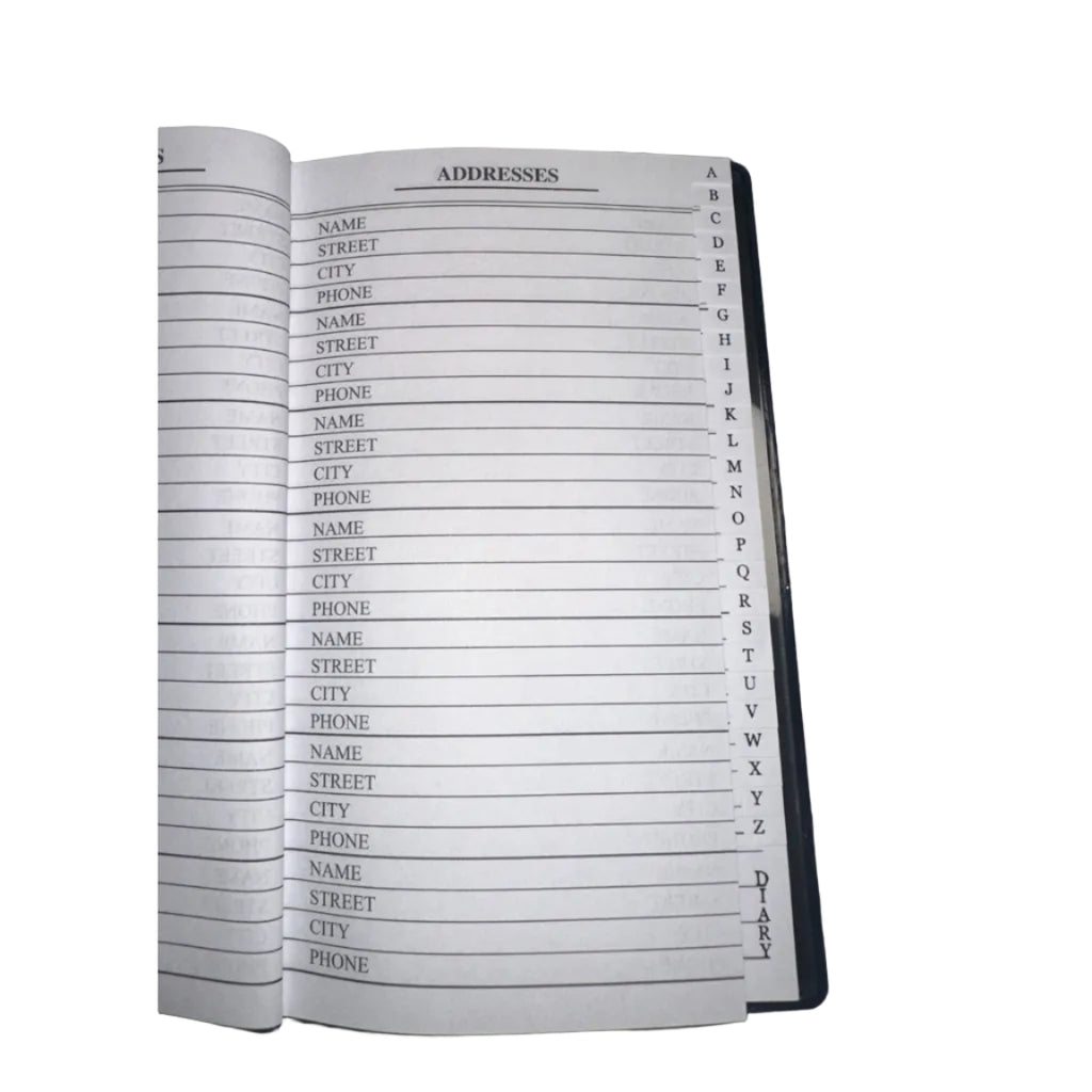 Selectum Addresses and Diary A-Z address pages