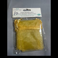A Bride's Wish Bright Gold organza bags 3 x 4 in - front