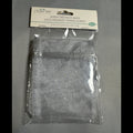 A Bride's Wish Shimmering Silver organza bags 4 x 5 in - front