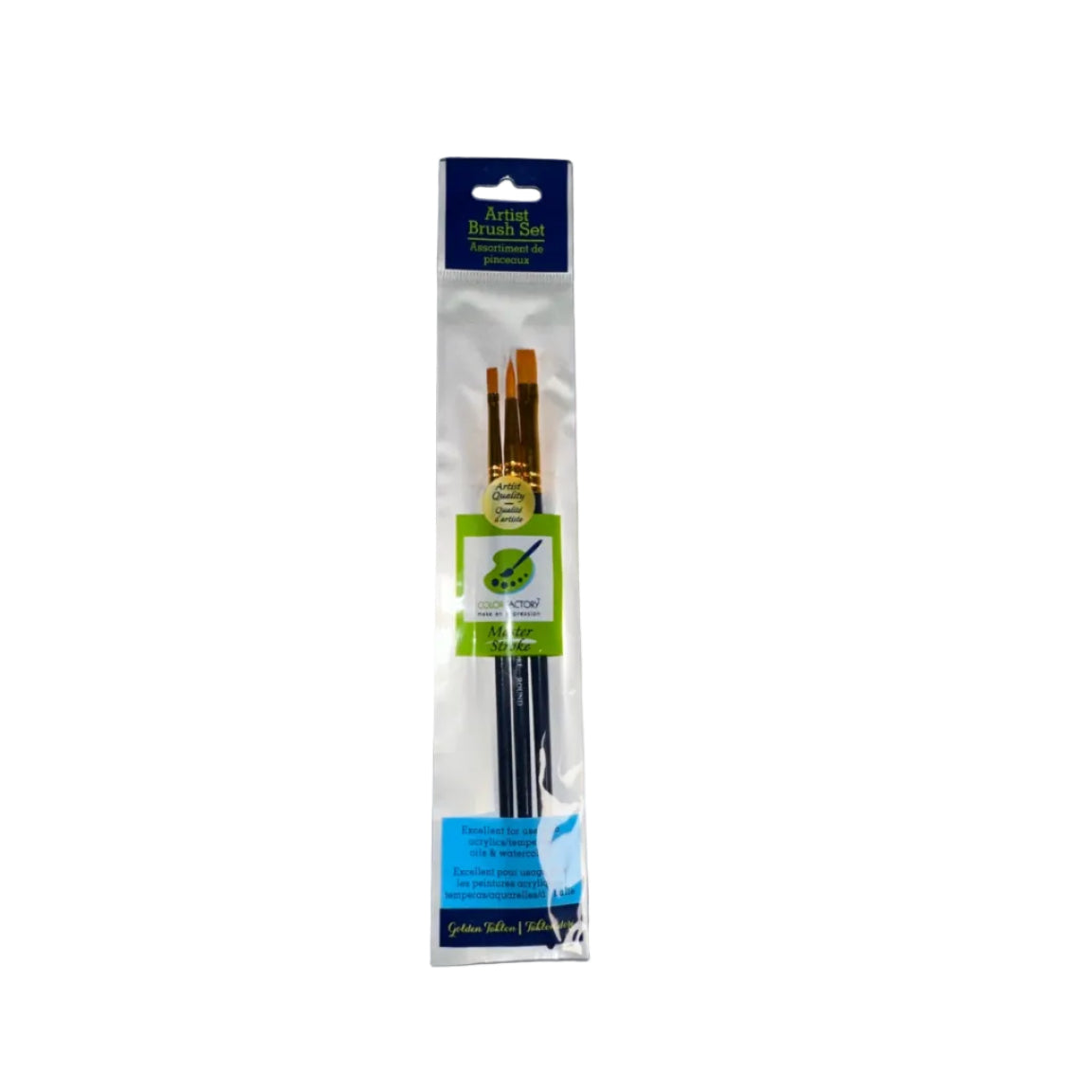 Color Factory Master Stroke AB804 3-piece artist brush set front