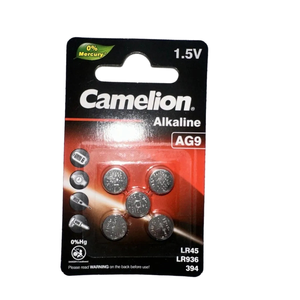 Camelion AG9 5 pack front packaging