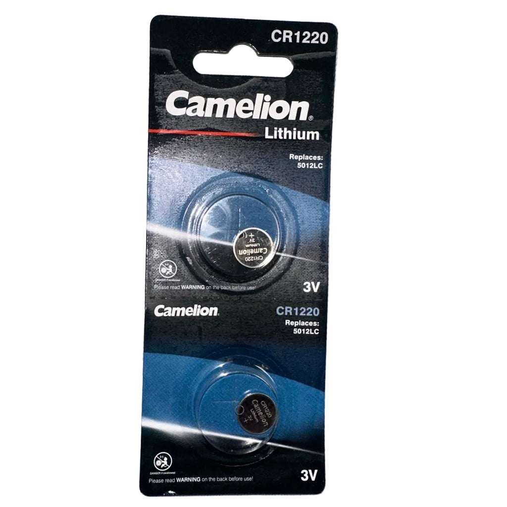 Camelion CR1220 3V lithium battery 2 pack front