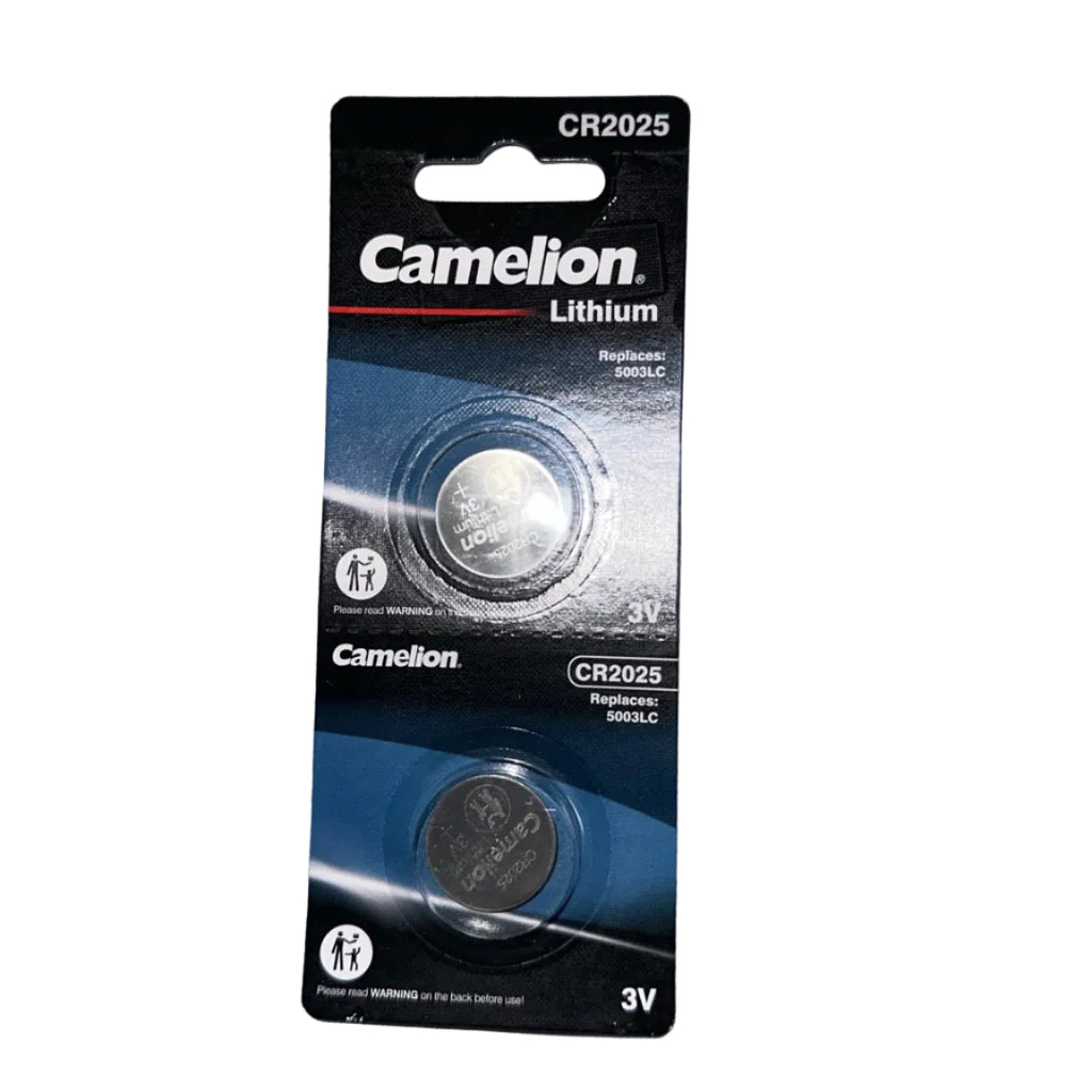 Camelion CR2025 3V lithium battery 2 pack front
