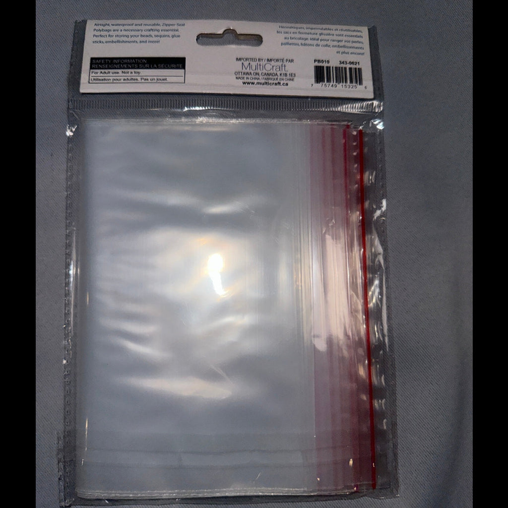 Craft Medley Zipper-Seal Polybags 6x8 15pc back