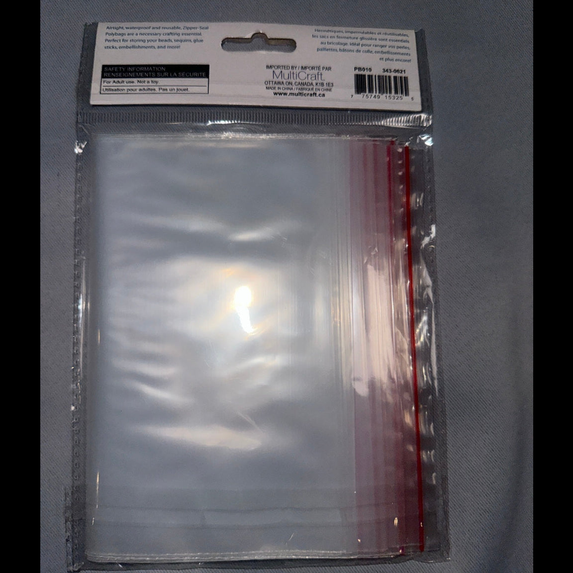 Craft Medley Zipper-Seal Polybags 6x8 15pc back