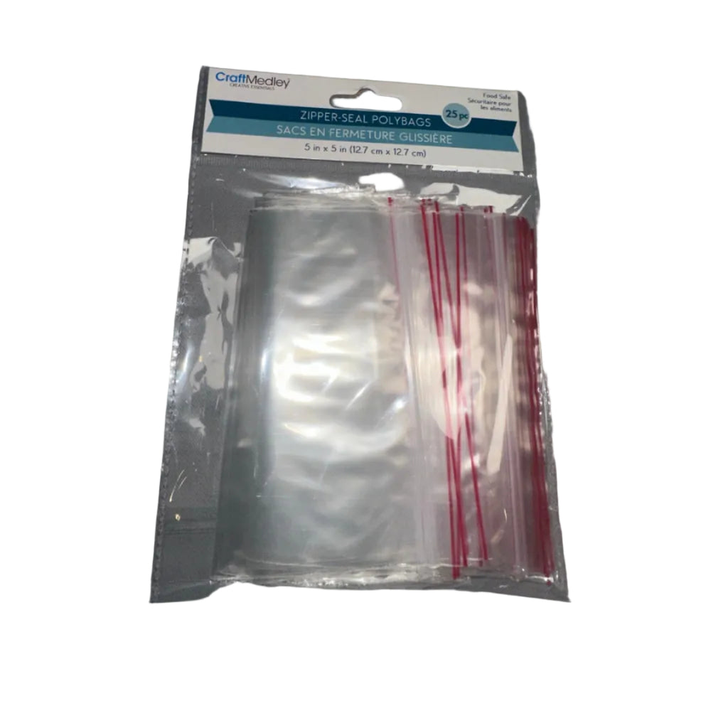 Craft Medley Zipper-Seal Polybags 5x5 25pc front