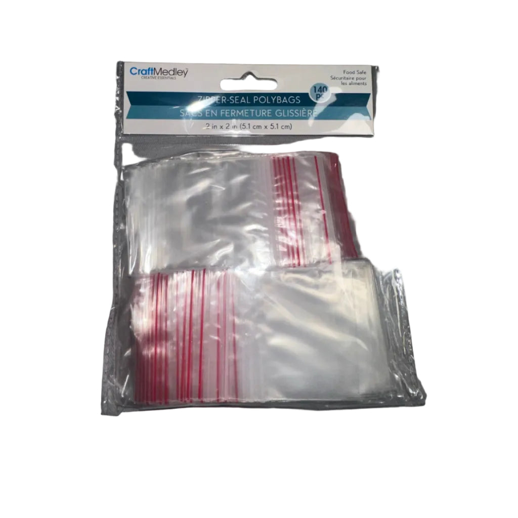 Craft Medley Zipper-Seal Polybags 2x2 140pc front