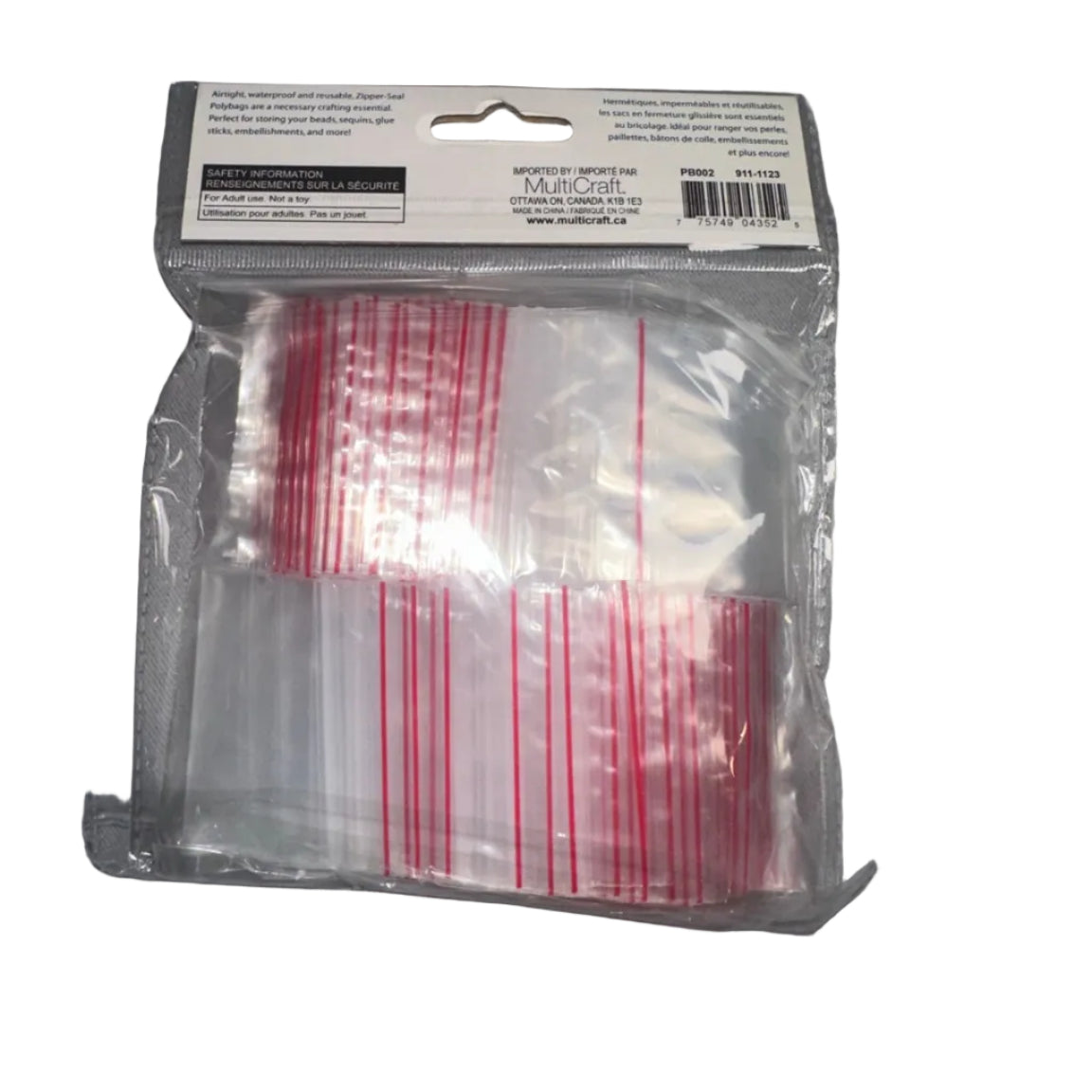 Craft Medley Zipper-Seal Polybags 2x2 140pc back