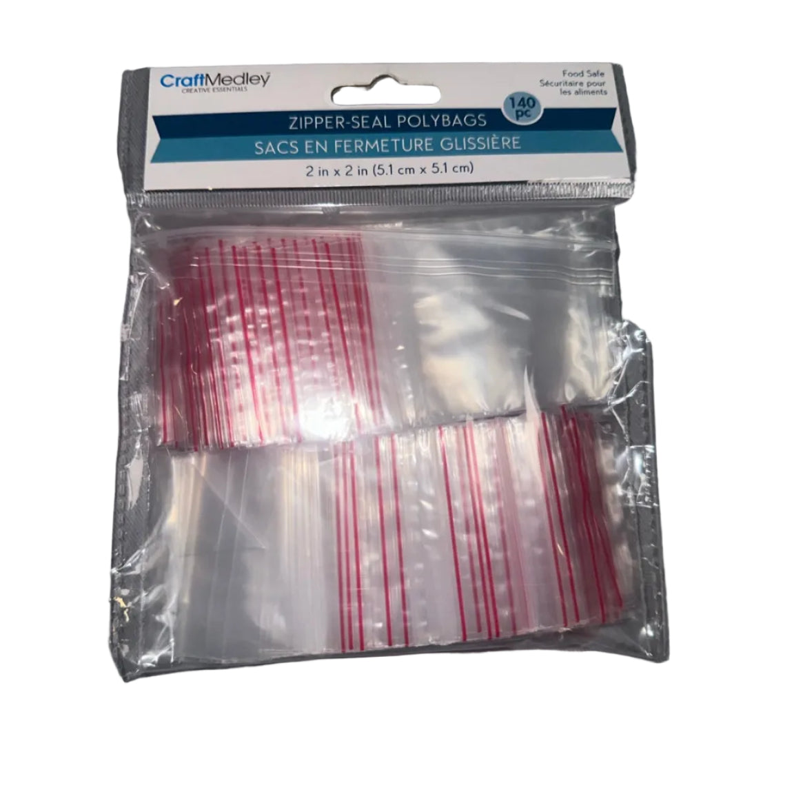 Craft Medley Zipper-Seal Polybags 2x2 140pc front alternate