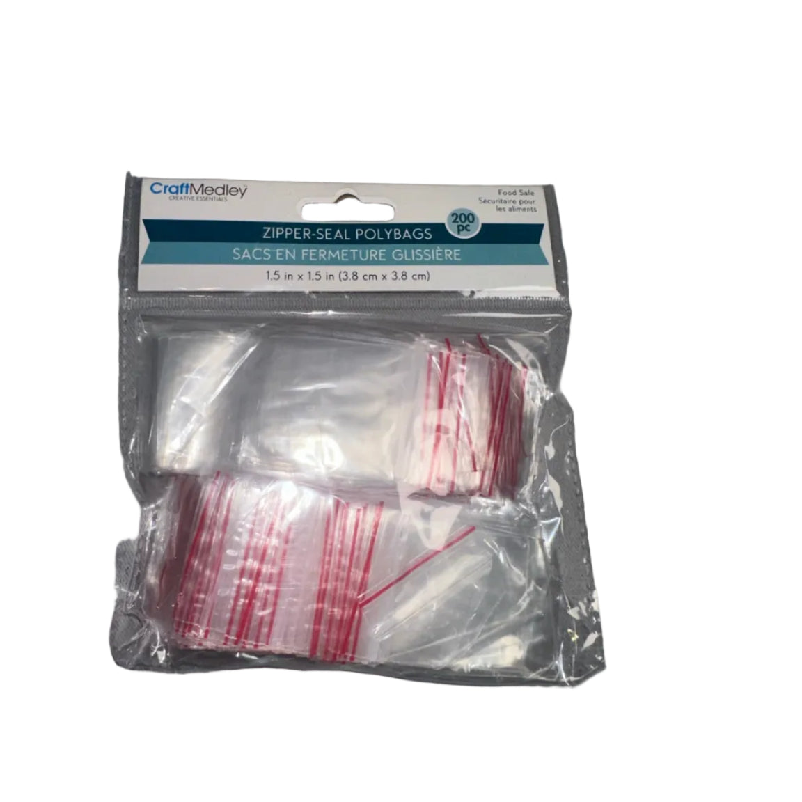 Craft Medley Zipper-Seal Polybags 1.5x1.5 200pc front