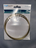 CraftMedley 4 inch brass rings 2 pack front