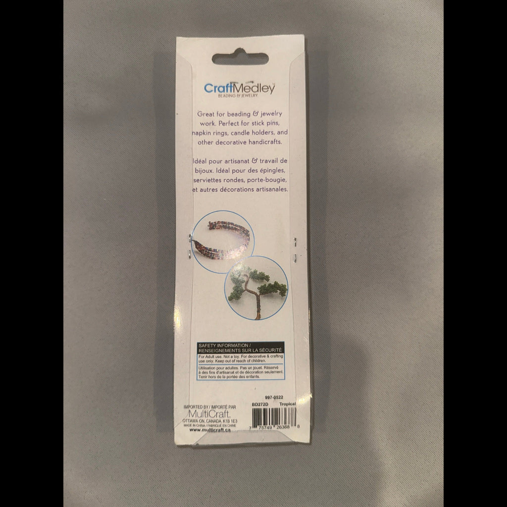 CraftMedley pearized tropical glass seed beads back with barcode