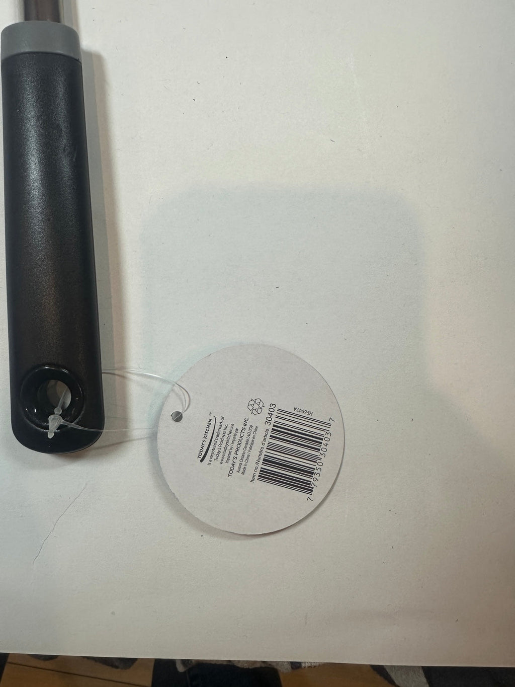 Soup ladle barcode identification photo