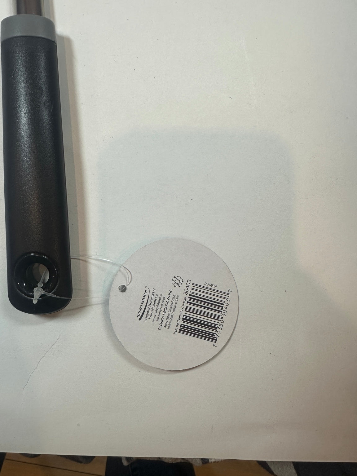 Soup ladle barcode identification photo
