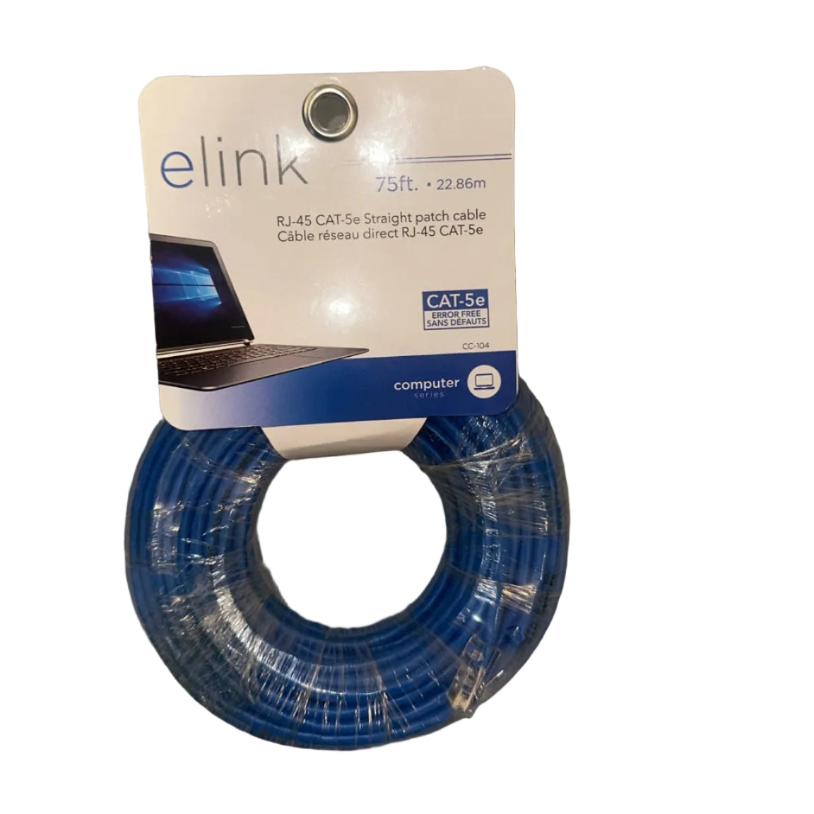 eLink CC-104 75 ft CAT-5e cable front
