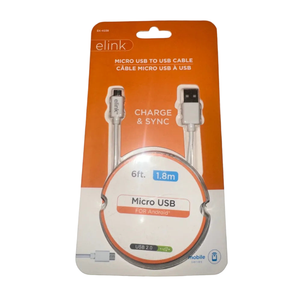eLink EK-4038 Micro USB to USB cable front packaging