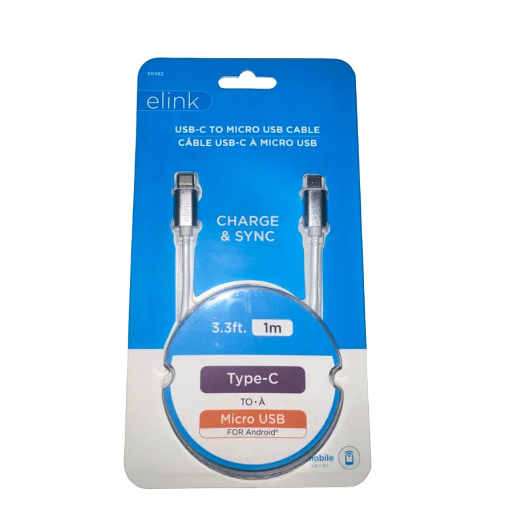 eLink EK562 USB-C to Micro USB cable front packaging