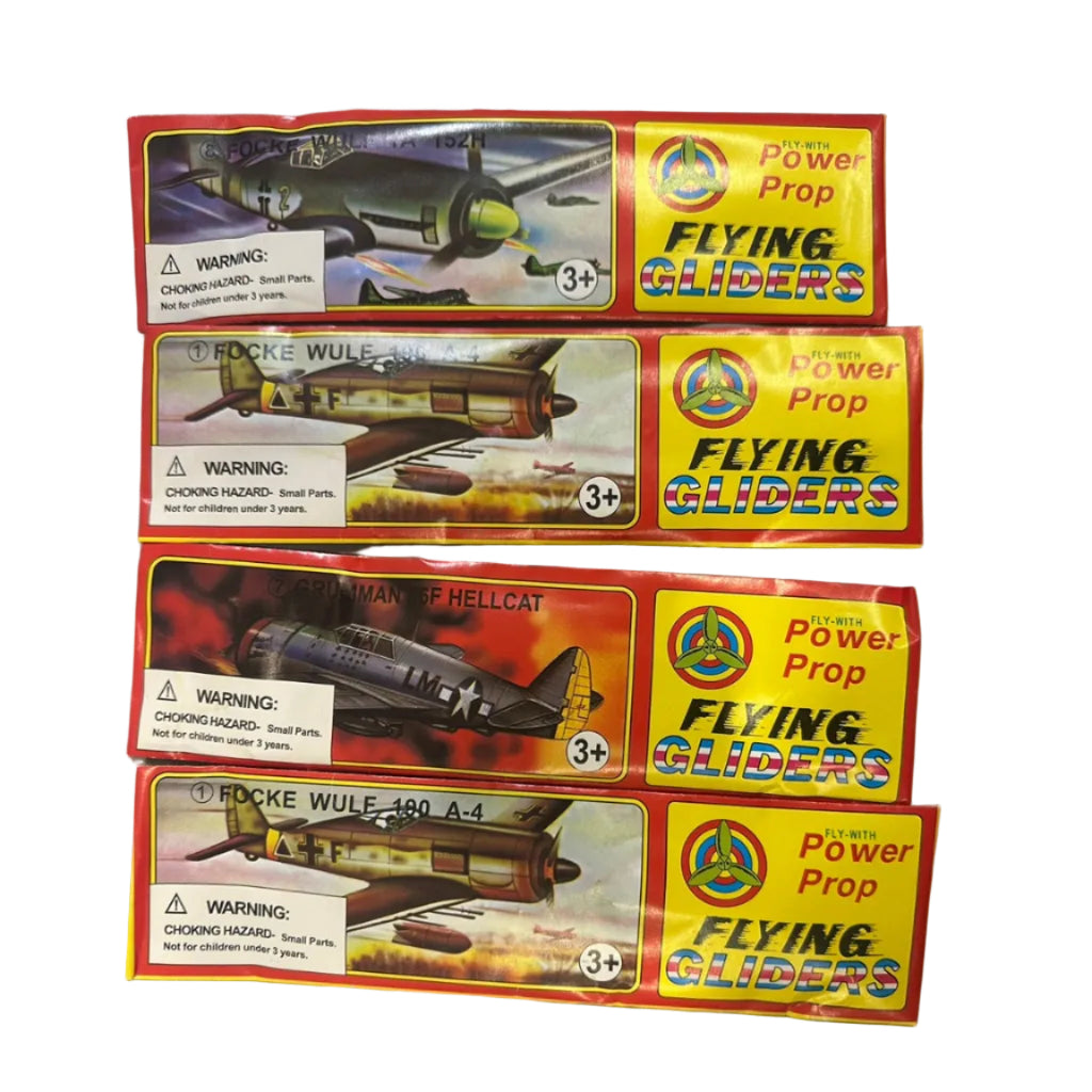 Power Prop Flying Gliders – Assorted Model Aircraft (1 Pack)