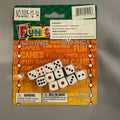 Fun Games Set of 12 Dice – White with Coloured Dots
