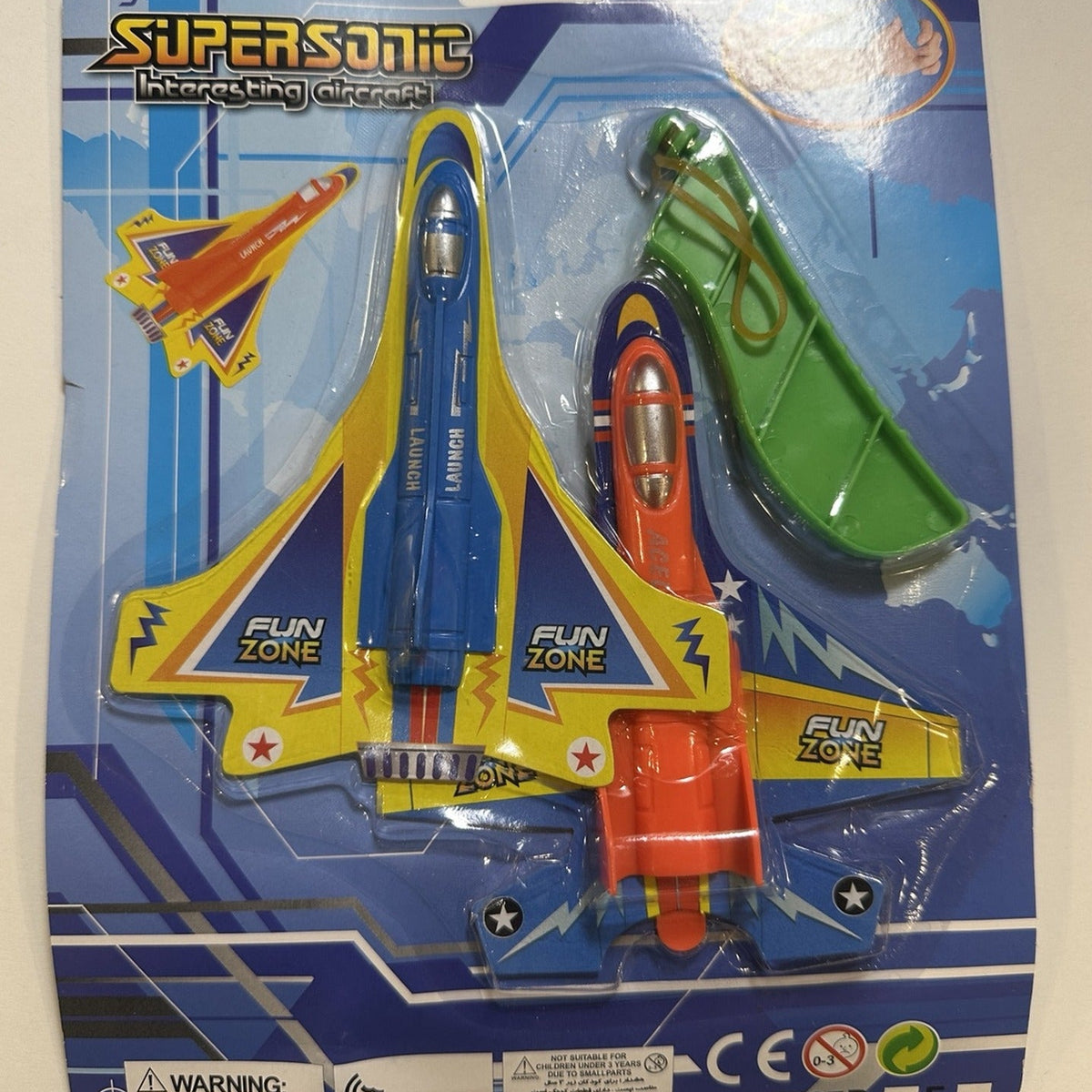 Fun Zone Supersonic aircraft toy front package