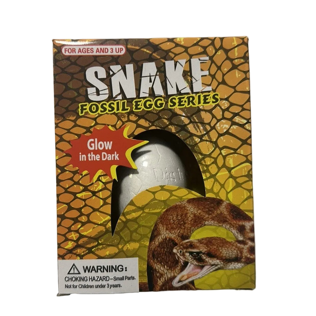 Snake Fossil Egg Series – Glow-in-the-Dark Dig-Out Excavation Toy front package photograph