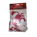 XO Felt Heart Stickers – Assorted Red, Pink & White, 100 Pack – front view