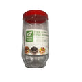 Fresh Ware Stack-N-Twist Clear Storage Container with Red Lid – 1 L (34 oz) – front view