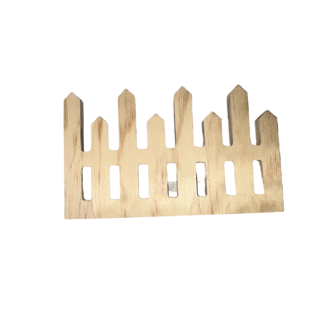 MultiCraft Unfinished Wooden Picket Fence Craft Cutout – WS623A photo