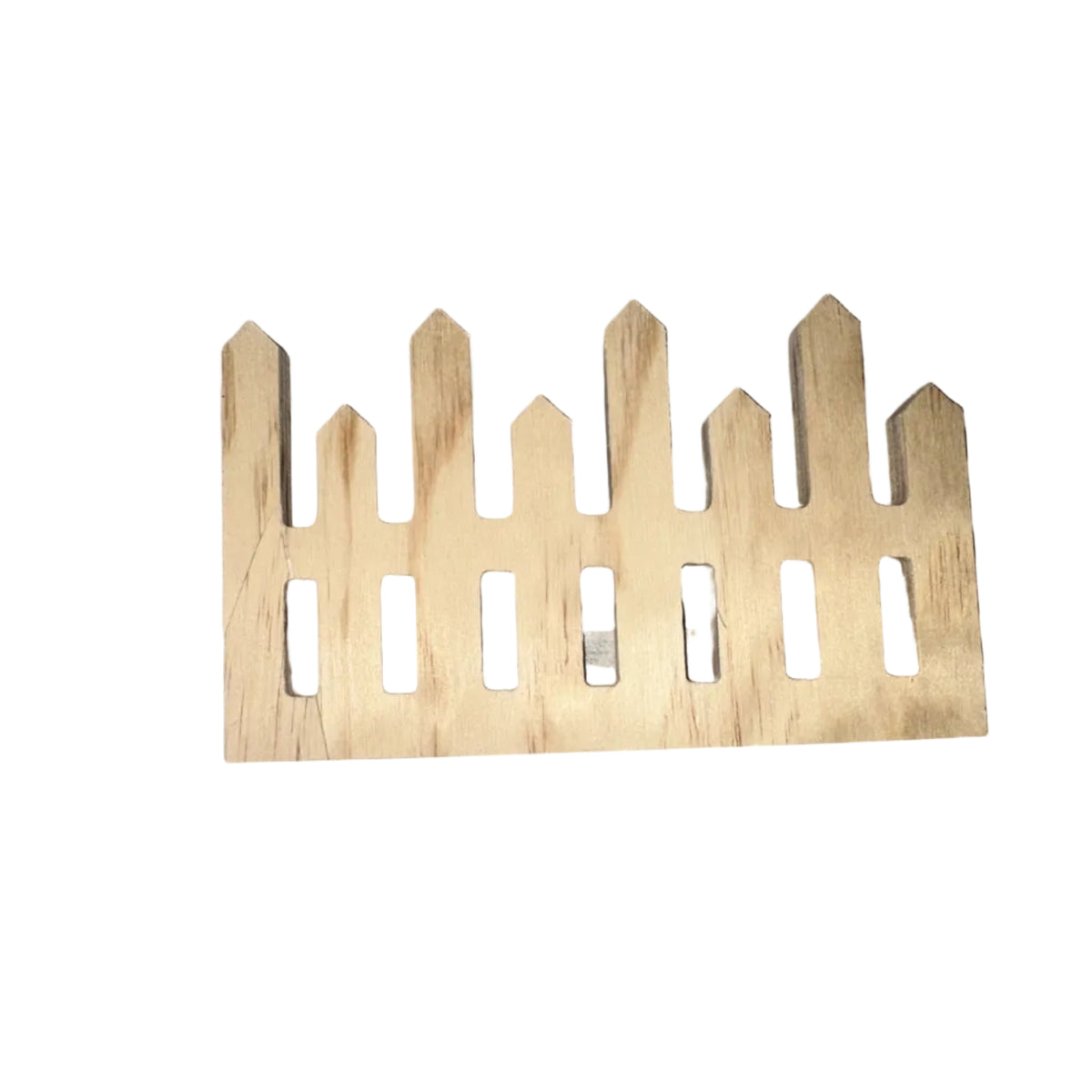 MultiCraft Unfinished Wooden Picket Fence Craft Cutout – WS623A photo