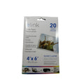 eLink Glossy Inkjet Photo Paper – 4 × 6 in, 20 Sheets – 6203