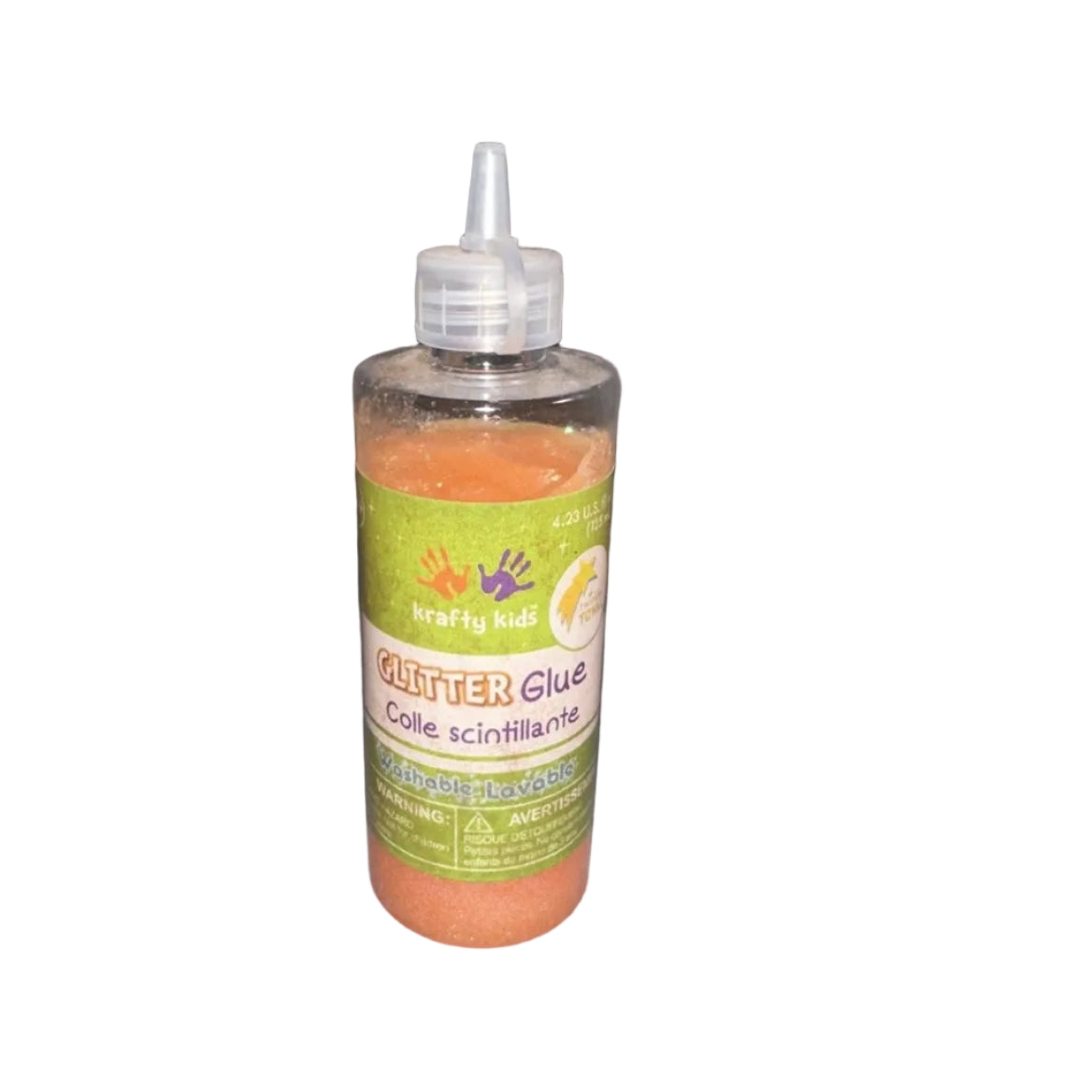 Krafty Kids 125 mL glitter glue orange