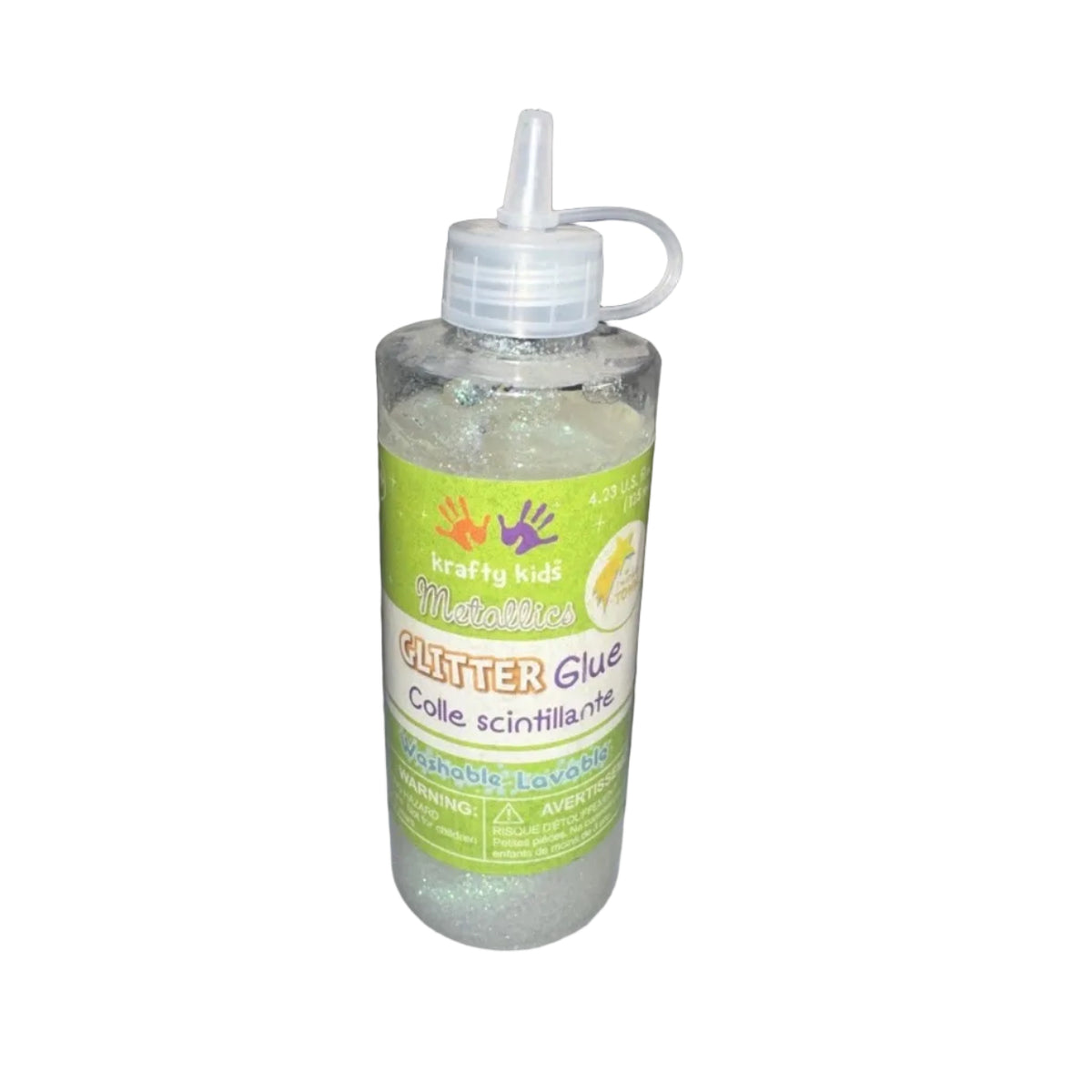 Krafty Kids 125 mL glitter glue silver
