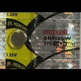 Maxell SR916SW five-cell manufacturer strip shown for identification; sale is one battery